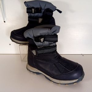 LL Bean Boys Youth Black Gray Snow Winter Boot